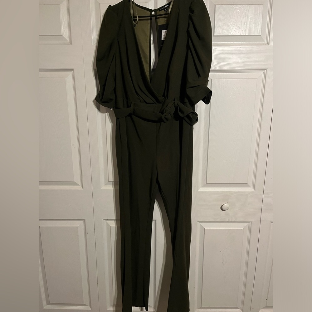 Womens Olive 1X Jumpsuit